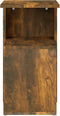 vidaXL - Bijzettafel - 36x30x56 - cm - bewerkt - hout - gerookt - eikenkleurig