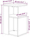 vidaXL - Bijzettafel - 36x30x56 - cm - bewerkt - hout - gerookt - eikenkleurig