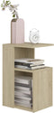 vidaXL - Bijzettafel - 36x30x56 - cm - bewerkt - hout - sonoma - eikenkleurig