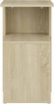 vidaXL - Bijzettafel - 36x30x56 - cm - bewerkt - hout - sonoma - eikenkleurig