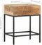 vidaXL - Bijzettafel - 40x30x50 - cm - massief - ruw - mangohout