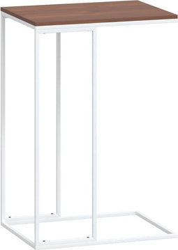 vidaXL - Bijzettafel - 40x30x59 - cm - bewerkt - hout - wit