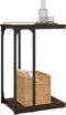 vidaXL - Bijzettafel - 40x30x60 - cm - bewerkt - hout - bruin - eikenkleur