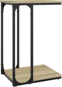 vidaXL - Bijzettafel - 40x30x60 - cm - bewerkt - hout - sonoma - eikenkleurig