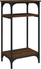 vidaXL - Bijzettafel - 40x30x75 - cm - bewerkt - hout - bruin - eikenkleur