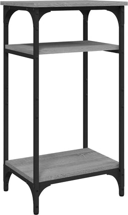 vidaXL - Bijzettafel - 40x30x75 - cm - bewerkt - hout - grijs - sonoma - eikenkleurig