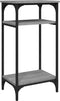 vidaXL - Bijzettafel - 40x30x75 - cm - bewerkt - hout - grijs - sonoma - eikenkleurig