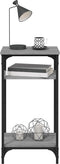 vidaXL - Bijzettafel - 40x30x75 - cm - bewerkt - hout - grijs - sonoma - eikenkleurig