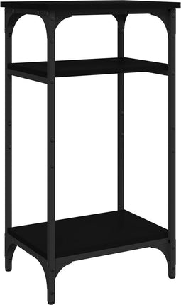 vidaXL - Bijzettafel - 40x30x75 - cm - bewerkt - hout - zwart