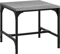 vidaXL - Bijzettafel - 40x40x35 - cm - bewerkt - hout - grijs - sonoma - eikenkleurig
