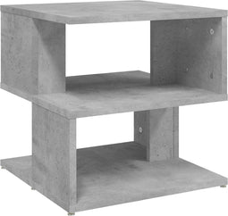 vidaXL - Bijzettafel - 40x40x40 - cm - bewerkt - hout - betongrijs