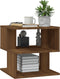 vidaXL - Bijzettafel - 40x40x40 - cm - bewerkt - hout - bruin - eikenkleur