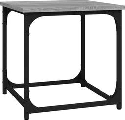 vidaXL - Bijzettafel - 40x40x40 - cm - bewerkt - hout - grijs - sonoma - eikenkleurig