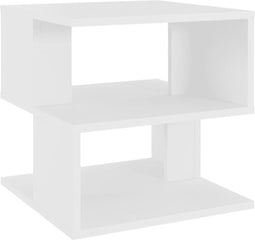 vidaXL - Bijzettafel - 40x40x40 - cm - bewerkt - hout - wit