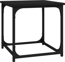 vidaXL - Bijzettafel - 40x40x40 - cm - bewerkt - hout - zwart