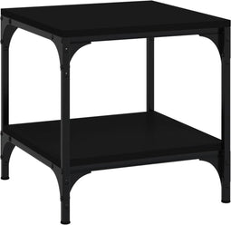 vidaXL - Bijzettafel - 40x40x40 - cm - bewerkt - hout - zwart