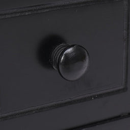 vidaXL - Bijzettafel - 40x40x40 - cm - paulowniahout - zwart