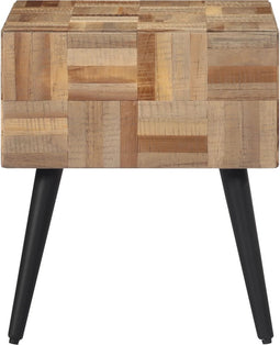 vidaXL - Bijzettafel - 40x40x45 - cm - massief - gerecycled - teakhout