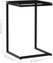 vidaXL - Bijzettafel - 40x40x60 - cm - gehard - glas - zwart