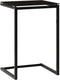 vidaXL - Bijzettafel - 40x40x60 - cm - gehard - glas - zwart