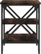 vidaXL - Bijzettafel - 40x42x50 - cm - bewerkt - hout - gerookt - eikenkleurig