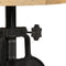 vidaXL - Bijzettafel - 45x(45-62) - cm - massief - mangohout - en - gietijzer