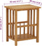 vidaXL - Bijzettafel - 45x35x55 - cm - massief - eikenhout