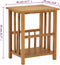 vidaXL - Bijzettafel - 45x35x55 - cm - massief - eikenhout