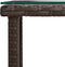 vidaXL - Bijzettafel - 45x45x45 - cm - poly - rattan - en - gehard - glas - bruin