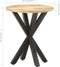 vidaXL - Bijzettafel - 48x48x56 - cm - massief - mangohout