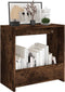 vidaXL - Bijzettafel - 50x26x50 - cm - bewerkt - hout - gerookt - eikenkleurig