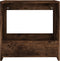vidaXL - Bijzettafel - 50x26x50 - cm - bewerkt - hout - gerookt - eikenkleurig