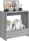 vidaXL - Bijzettafel - 50x26x50 - cm - bewerkt - hout - grijs - sonoma - eikenkleurig