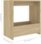 vidaXL - Bijzettafel - 50x26x50 - cm - bewerkt - hout - sonoma - eikenkleurig