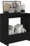 vidaXL - Bijzettafel - 50x26x50 - cm - bewerkt - hout - zwart