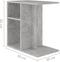 vidaXL - Bijzettafel - 50x30x50 - cm - bewerkt - hout - betongrijs
