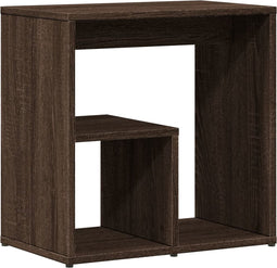 vidaXL - Bijzettafel - 50x30x50 - cm - bewerkt - hout - bruin - eikenkleur