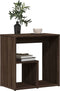 vidaXL - Bijzettafel - 50x30x50 - cm - bewerkt - hout - bruin - eikenkleur