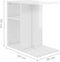 vidaXL - Bijzettafel - 50x30x50 - cm - bewerkt - hout - hoogglans - wit