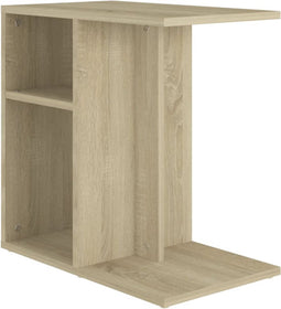 vidaXL - Bijzettafel - 50x30x50 - cm - bewerkt - hout - sonoma - eikenkleurig
