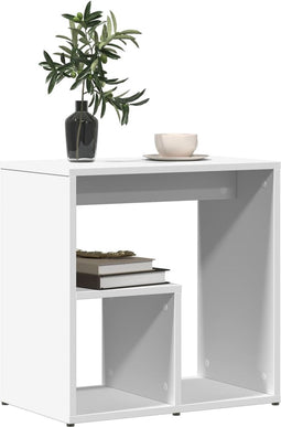 vidaXL - Bijzettafel - 50x30x50 - cm - bewerkt - hout - wit