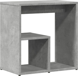 vidaXL - Bijzettafel - 50x30x50 - cm - spaanplaat - betongrijs