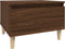 vidaXL - Bijzettafel - 50x46x35 - cm - bewerkt - hout - bruin - eikenkleur