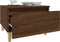 vidaXL - Bijzettafel - 50x46x35 - cm - bewerkt - hout - bruin - eikenkleur
