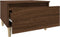vidaXL - Bijzettafel - 50x46x35 - cm - bewerkt - hout - bruin - eikenkleur