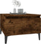 vidaXL - Bijzettafel - 50x46x35 - cm - bewerkt - hout - gerookt - eikenkleurig