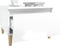 vidaXL - Bijzettafel - 50x46x35 - cm - bewerkt - hout - hoogglans - wit