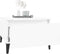 vidaXL - Bijzettafel - 50x46x35 - cm - bewerkt - hout - hoogglans - wit