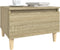vidaXL - Bijzettafel - 50x46x35 - cm - bewerkt - hout - sonoma - eikenkleurig
