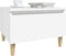 vidaXL - Bijzettafel - 50x46x35 - cm - bewerkt - hout - wit